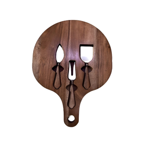 Plateau rond en bois pour servir et à fromage, plateau artisanal de qualité, prix de gros compétitif - Product Image 5