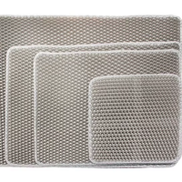 Tapis anti-dérapant en EVA double couche, écologique, détachable, pour litière de chat, style moderne, motif nid d'abeille