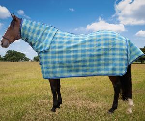 Équipement équestre haut de gamme - Couverture de cheval en maille personnalisable avec logo pour le paddock et l'écurie - Product Image 1