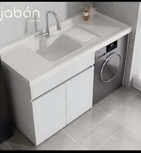 Fregadero de Lavandería Premium con Mueble de Jabon Bagno, Mueble de PVC Resistente al Agua y al Óxido, 60x50x48 cm, Venta al Por Mayor OEM - Product Image 1