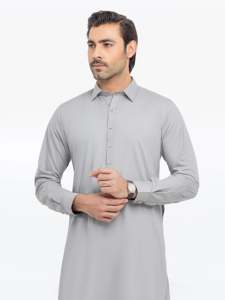 Salwar Kameez de style royal pakistanais pour hommes, tenue traditionnelle musulmane de qualité supérieure, coupe classique pour les mariages, les fêtes de l'Aïd et les événements - Product Image 2