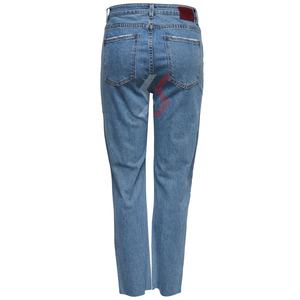 กางเกงยีนส์ซักสีฟ้าอ่อนของผู้หญิงใส่สบายและทันสมัยล่าสุด - Product Image 4