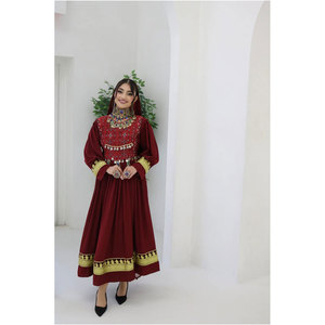 Vestido Afgano Kuchi Informal, Transpirable, Ecológico, Bordado con Encaje Vintage de Alta Calidad al Mejor Precio para Mujeres Adultas Profesionales - Product Image 6