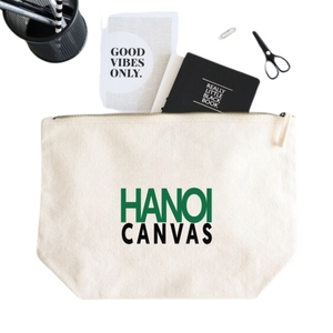 Directly Manufactured BSCI Vietnam Eco-Friendly Soft Cotton Canvas <b>Makeup</b> Bag Fashionable Cosmetics <b>Case</b> Zipper Plain Pattern - Product Image 1