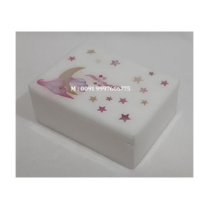 Caja de Joyería Rectangular Hecha a Mano con Diseño de Estrella, Incrustaciones de Nácar Natural Blanco, para Empacar Joyas y Regalos - Product Image 2