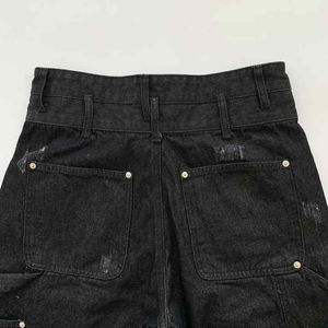 Shorts Vaqueros Rotos Personalizados para Hombre, Cintura Alta, Corte Holgado, 100% Algodón, Transpirables, Estilo Urbano, Casuales, Desgastados, 2026 - Product Image 2