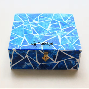Global Design Resin Inlay <b>Box</b> for Premium Jewelry Packaging Handmade Luxury Gift <b>Box</b> by Tradebyd - Product Image 1