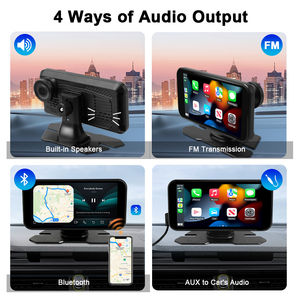Adaptateur CarPlay sans fil portable avec écran IPS de 6 pouces, Android 14, pour motos, étanche IP68, support GPS pour rétroviseur, garantie 1 an - Product Image 5