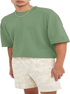 2024 Streetwear para hombre Boxy Fit Camiseta de manga larga para hombre Camiseta corta para hombre Camiseta 100% algodón - Product Image 5