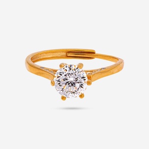 Bague Chevalière en Argent 925 Plaqué Or Rose pour Femme avec Zircon et Sertissage à Griffes – Élégante Bague de Fiançailles – 188519 - Product Image 3