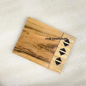 Planche de service en bois/rotin chaud naturel Plateau à fromage en bois Plateau de service en rotin tissé Planche à découper Planche à découper - Product Image 3