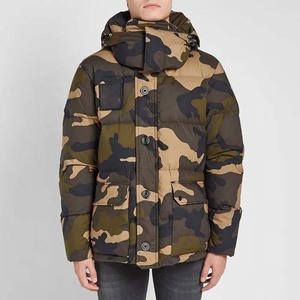 High quality Polyester padded winter men's Quilted hooded puffer <b>jackets</b> <b>camo</b> print custom logo wholesale casual coat+ - Product Image 2