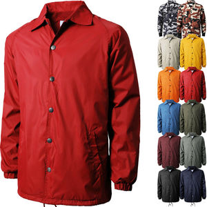 Chaqueta a prueba de viento de manga larga para hombre de alta calidad de fabricante con diseños personalizados Chaqueta de entrenador de precio al por mayor Servicio OEM - Product Image 4