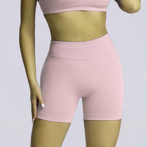 Pantalones cortos sin costuras para mujer, ropa deportiva de cintura alta, entrenamiento para correr, Fitness, gimnasio, yoga, novedad - Product Image 3