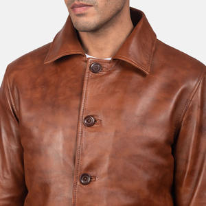 Chaqueta de Cuero Genuino de Piel de Oveja para Hombre de Alta Calidad, Elegante y Cómoda, Estilo Urbano para Invierno - Product Image 5
