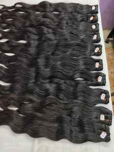 Cabello humano alineado con cutícula Natural Virgen sin procesar, extremos súper dobles dibujados, vendedores birmanos vietnamitas indios ondulados rectos - Product Image 4