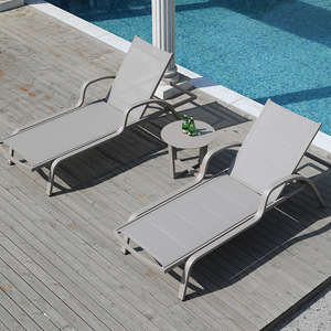 Chaise longue de jardin portable haut de gamme en aluminium léger, chaise de plage à dossier réglable, fournisseur de sièges d'extérieur commerciaux - Product Image 1