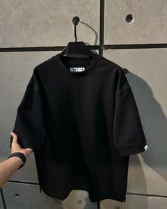 Vente en gros T-shirt 100% coton pour hommes T-shirt de luxe surdimensionné à épaules tombantes col rond Streetwear Design T-shirt vierge - Product Image 3