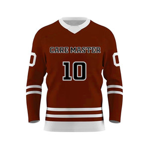 Camiseta de hockey personalizada, camiseta de hockey con cuello en V, uniforme de entrenamiento de hockey para hombres y mujeres - Product Image 3