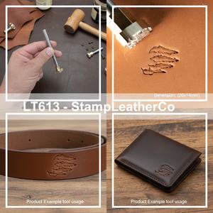 LT613 Tampon en cuir avec griffes 20x14mm (11/14 \ "X 5/9 \") pour l'artisanat - Product Image 1