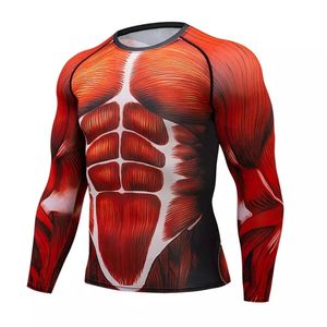 Logo personnalisé imprimé Compression Shirt vierge MMA Rash Guard sublimé Bjj Rash Guards pour hommes - Product Image 2