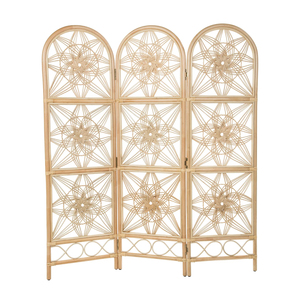 หวายที่สวยหรูพับได้หน้าจอความเป็นส่วนตัวหวายห้องแบ่งด้วยผนังกั้นดอกไม้ห้องแบ่งตัวแยกสําหรับบ้าน - Product Image 5