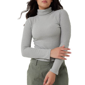 Sudaderas tejidas de cuello alto para damas jóvenes Fabricante de ropa de moda personalizada OEM directo de la fábrica BD experimentada - Product Image 1