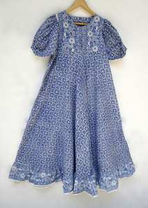 Mode indienne 2023 arrivée Floral main bloc imprimé indien longue robe ethnique femmes tuniques coton mini Maxi robes style robe - Product Image 6