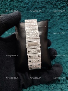 2025 haute vente nouveau Design plein diamant VVS Moissanite acier inoxydable montre de mode automatique mouvement mécanique 40mm cadran - Product Image 5