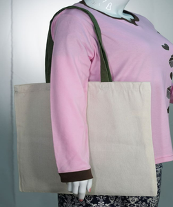 Logo personnalisé écologique 100% coton biologique toile Shopping sac fourre-tout de haute qualité poignée supérieure impression de mode sac promotionnel - Product Image 4