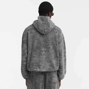 Sweat-shirt vintage surdimensionné délavé pour homme, style streetwear, lavage à l'acide minéral, pour la saison hivernale, sweats à capuche délavés à l'acide pour homme - Product Image 4