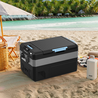 35L/45L 12V Réfrigérateur Congélateur Mini Réfrigérateur à Batterie avec Compresseur pour Voyage Camping Pique-nique Activités de Plein Air