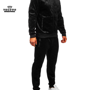 Chándal Deportivo de Invierno para Hombre al por Mayor, Ropa de Gimnasio Negra Personalizada, 100% Algodón Transpirable, Ecológico, Económico, de la Mejor Calidad, Tejido Único - Product Image 3