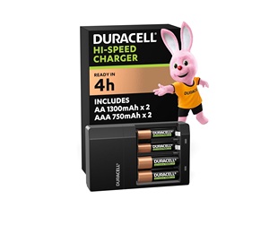 Bộ sạc pin <span class=keywords><strong>Duracell</strong></span> CEF14 trong 4 giờ, bao gồm pin sạc, 2 AA + 2 <span class=keywords><strong>AAA</strong></span> - Product Image 1