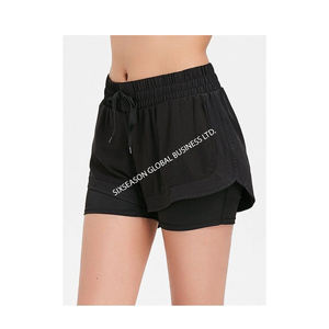 Custom Logo 100% Cotton Fleece Gym <b>Sweat</b> <b>Shorts</b> for <b>Women</b> Plus Size Fitness Yoga <b>Short</b> Pants with Drawstring From Bangladesh - Product Image 4