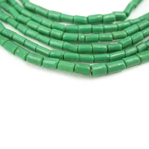 ลูกปัดคริสตัลรูปทรงโคมไฟและหลอดแก้วสีเขียวเฟิร์นแบบวินเทจขนาด8มม. และ4มม. สำหรับทำเครื่องประดับเพื่อการค้าลูกปัดแอฟริกา - Product Image 1