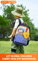 SUN EIGHT Sac à dos d'école primaire mignon de dessin animé pour garçons et filles, léger et imperméable, modèle 22286