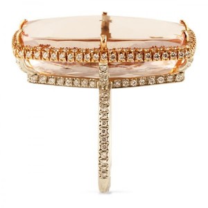 Bijoux en pierres précieuses naturelles or rose 18 carats Morganite rose blush taillée sur coussin avec bague de mariage en diamant de luxe pour femmes - Product Image 3