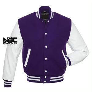 OEM Men's College Bomber Flight Varsity Sport <b>Jacket</b> <b>Fleece</b> Fabric Puff Embroidered Logo Patchwork Design Hooded Pullover ODM - Product Image 1