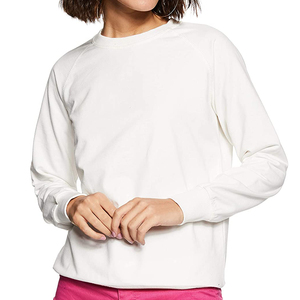 New Trendy Women Heavyweight factory made Fashionable <b>Patchwork</b> Sweatshirt Ladies Crop <b>Top</b> Hoodie Pullover Sweatshirt - Product Image 1