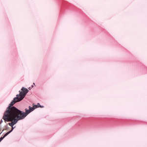 Sudadera con Capucha Rosa con Cierre para Hombre y Mujer, Forro de Felpa Suave, Cierre de Cremallera, Ropa Casual de Invierno, Cómoda para Uso Diario - Product Image 3