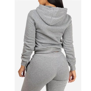 Chándal de mujer Slim Fit Gym Wear Chándales para mujer Conjunto de chándal Algodón Gimnasio y ropa informal Jersey con capucha Cómodo - Product Image 2