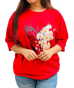 Nueva moda Casual al por mayor precio de fábrica personalizado impreso sólido Logo 100% algodón tejido transpirable cuello redondo Camiseta Mujer - Product Image 4