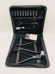 Kit de herramientas de extensión de cabello atado a mano Micro Link negro mate profesional Alicates de extensión de cabello de acero inoxidable - Product Image 4