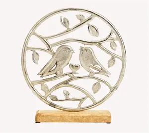 Качественная подвеска «Птица и Леф» на основе манго из металла, серебряная Подарочная скульптура для домашнего офиса по честной цене