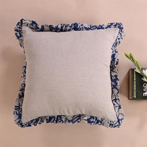 Square Decorative Cotton Cushion <b>Cover</b> 45cm*45cm Boho Decorative Cotton Cushion <b>Cover</b> <b>Sofa</b> Hand Block Print Floral Print Indian - Product Image 3