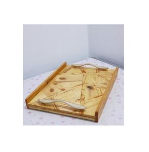 Ensemble de 2 plateaux de service ramadan au design élégant plateau en bois de qualité de luxe avec poignée pour vaisselle plateau de service - Product Image 6