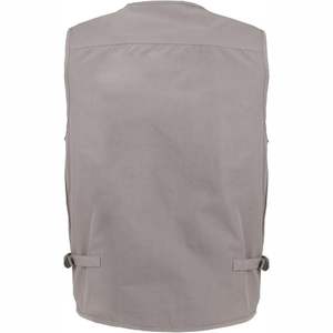 เสื้อกั๊กผ้าใบกันลมผู้ชายทำจากโรงงานเสื้อผ้าทำงานขนาด5มิติระบายอากาศได้หลายกระเป๋าสำหรับกลางแจ้งแบบลำลอง - Product Image 3