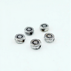 Chakralume Flower Design 925 Sterling Silver <b>Spacer</b> Bead 7mm Jewelry Making Premium DIY Findings Bag Wholesale OEM Supplier - Product Image 2