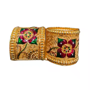 High Quality <b>Bangles</b> <b>Set</b> with 22K Gold Plated Modern Style <b>Bangles</b> <b>Set</b> for Women Wear Jewelry by Exporters - Product Image 2